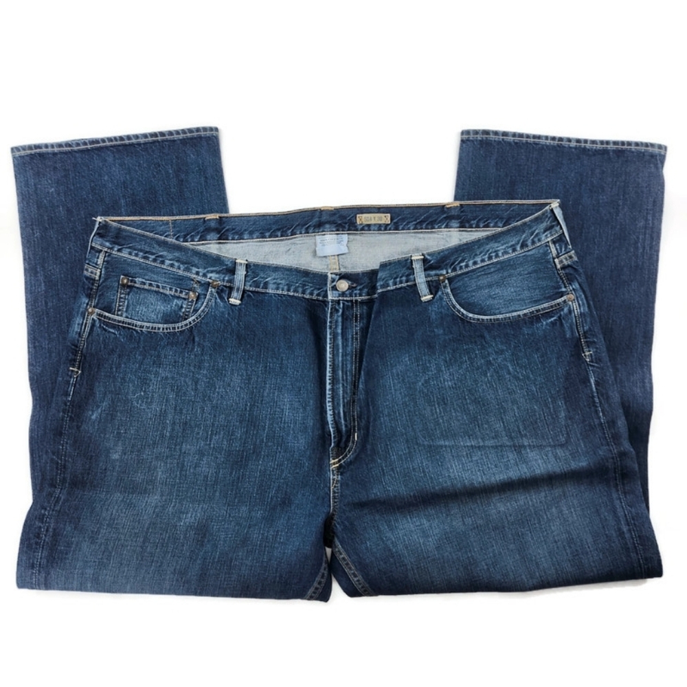Polo Ralph Lauren Classic 867 100% Cotton Dark Blue Zip-Fly Denim Jeans 50Bx30